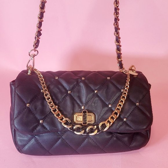 Badgley Mischka Bags Badgley Mischka Black Vegan Quilted Leather